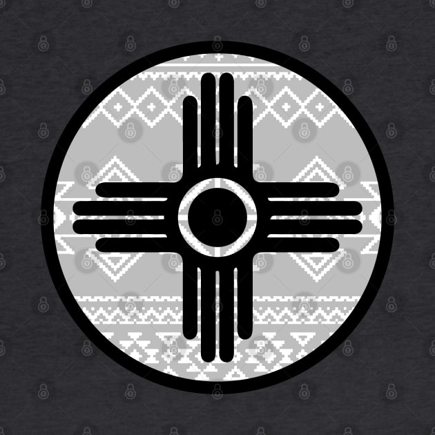 New Mexico Flag Design - Native Zia Symbol Pattern by DeadBeatElite